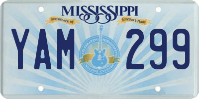 MS license plate YAM299