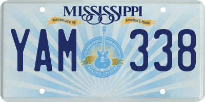 MS license plate YAM338