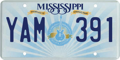 MS license plate YAM391