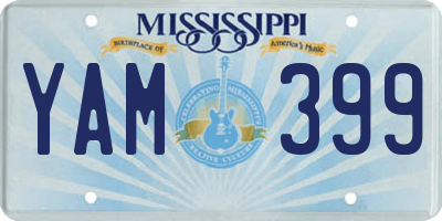 MS license plate YAM399