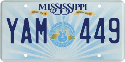 MS license plate YAM449