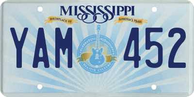 MS license plate YAM452