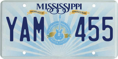 MS license plate YAM455