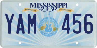 MS license plate YAM456