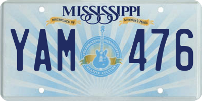 MS license plate YAM476