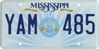 MS license plate YAM485