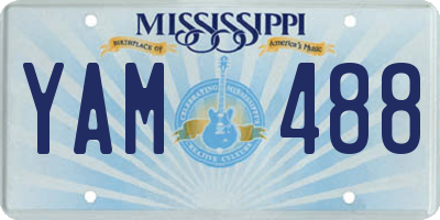 MS license plate YAM488
