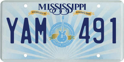 MS license plate YAM491