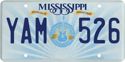 MS license plate YAM526