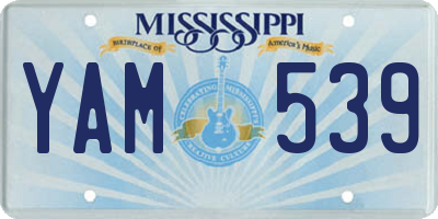 MS license plate YAM539