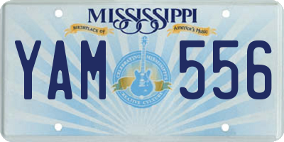 MS license plate YAM556