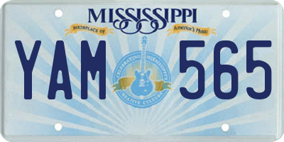 MS license plate YAM565