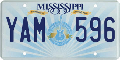 MS license plate YAM596