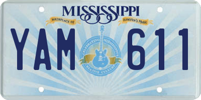 MS license plate YAM611