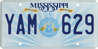 MS license plate YAM629