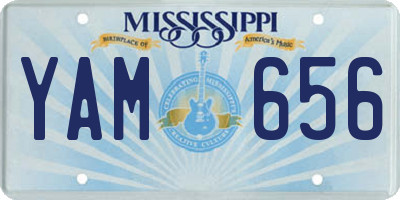 MS license plate YAM656