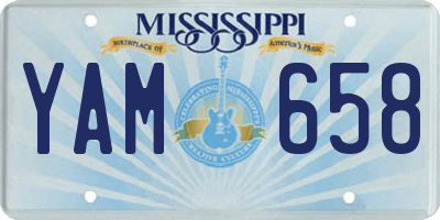 MS license plate YAM658