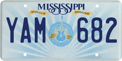 MS license plate YAM682