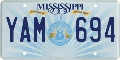 MS license plate YAM694