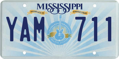 MS license plate YAM711