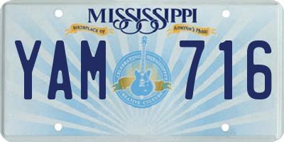 MS license plate YAM716