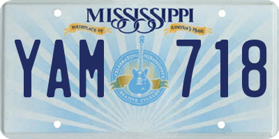 MS license plate YAM718