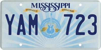 MS license plate YAM723