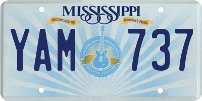 MS license plate YAM737