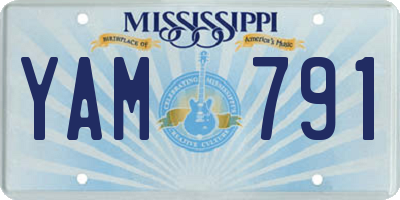 MS license plate YAM791