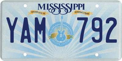 MS license plate YAM792
