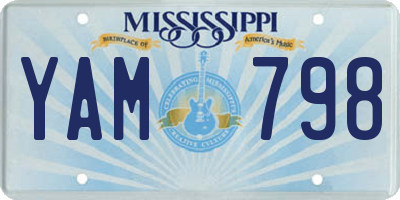 MS license plate YAM798