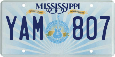 MS license plate YAM807