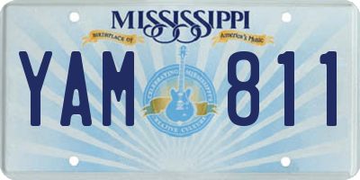 MS license plate YAM811