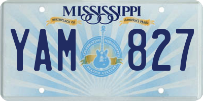 MS license plate YAM827