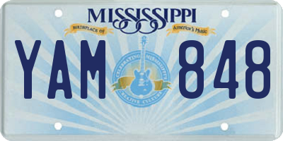 MS license plate YAM848