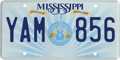 MS license plate YAM856