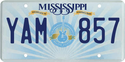 MS license plate YAM857