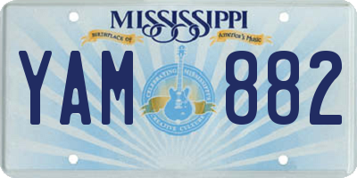 MS license plate YAM882