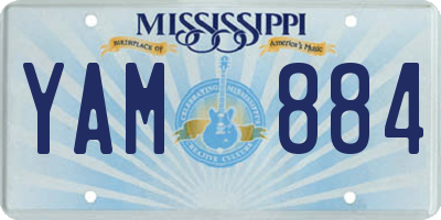MS license plate YAM884