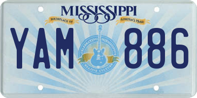 MS license plate YAM886