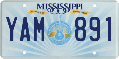 MS license plate YAM891