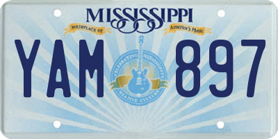 MS license plate YAM897