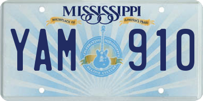 MS license plate YAM910