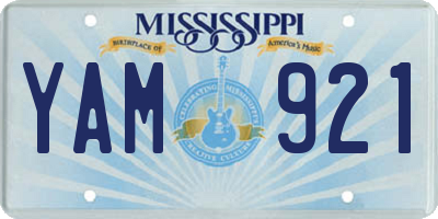MS license plate YAM921