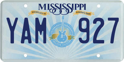 MS license plate YAM927