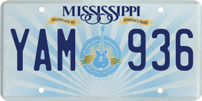 MS license plate YAM936