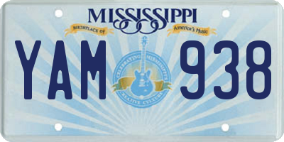 MS license plate YAM938