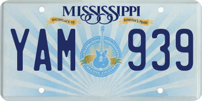 MS license plate YAM939