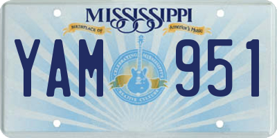 MS license plate YAM951