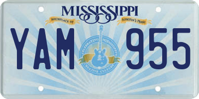 MS license plate YAM955